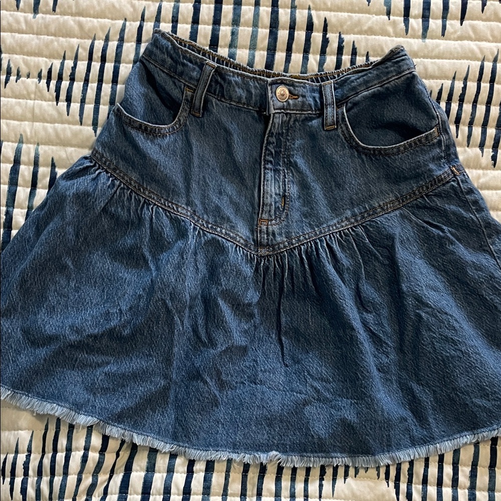 Epic Threads Blue Denim A-Line Skirt